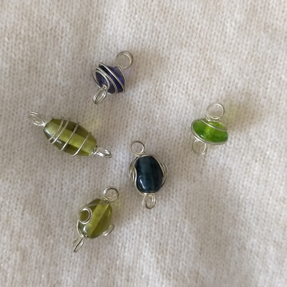 Set of French Handmade Glass Beads